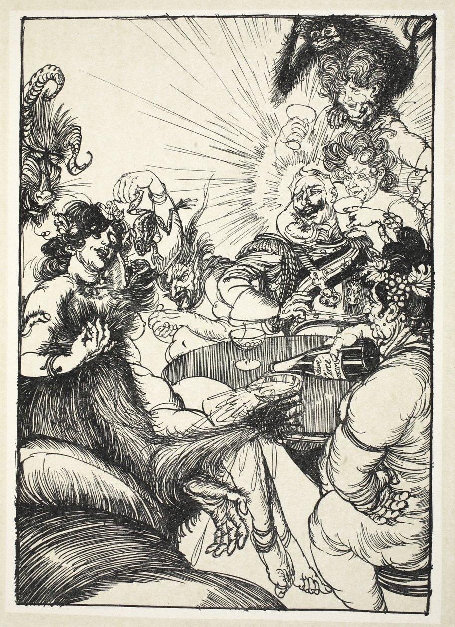 Kultur - kruiper naar Kaiser Comus, illustratie uit The Kaiser