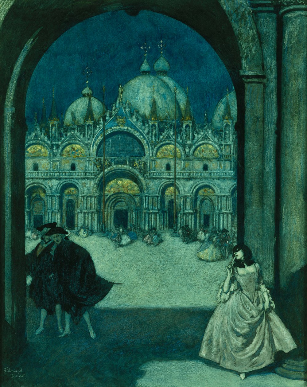 Op het Piazza San Marco door Edmund Dulac
