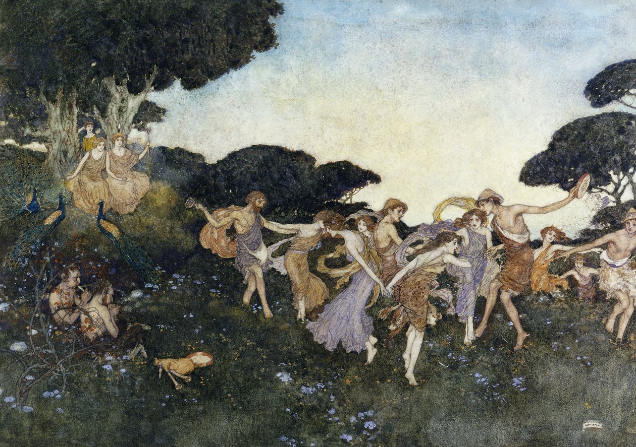 Scène uit De Storm door Edmund Dulac