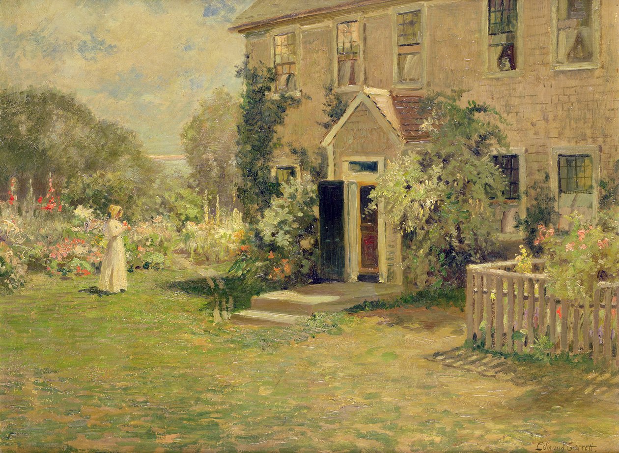 Een huisje in New England door Edmund Henry Garrett