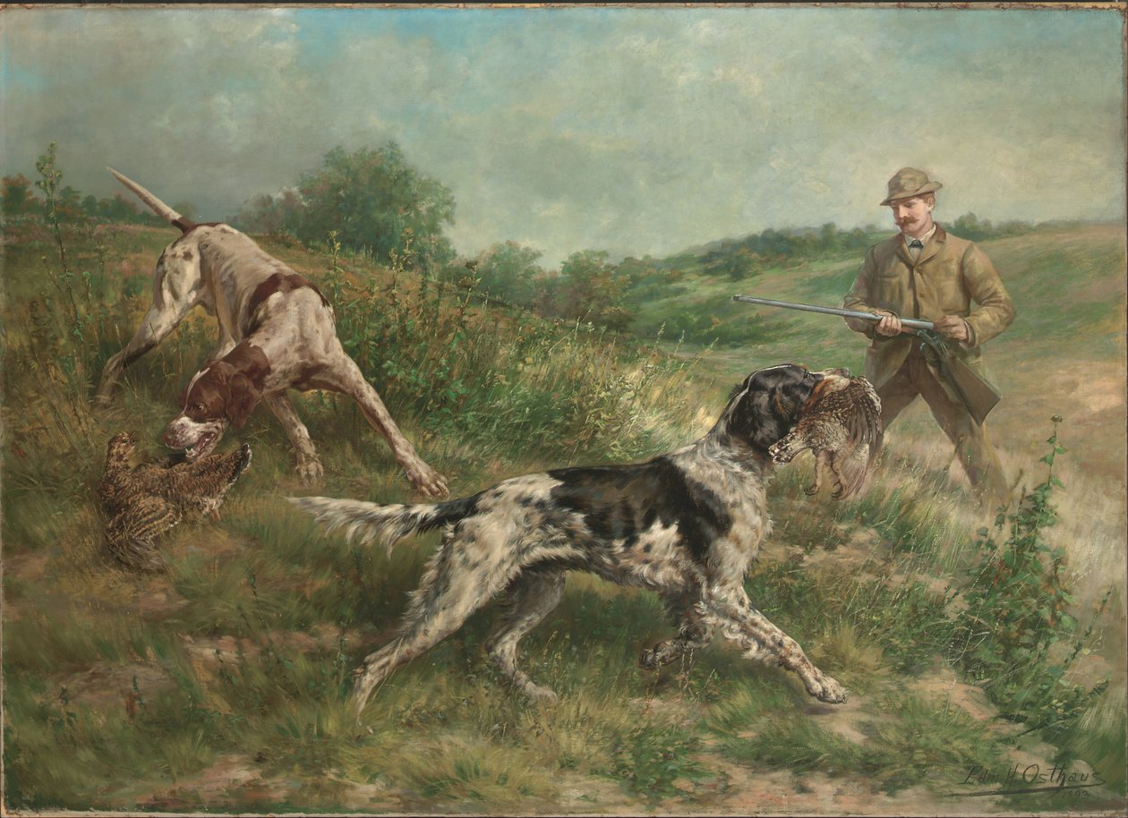 Jacht in een heuvellandschap door Edmund Henry Osthaus