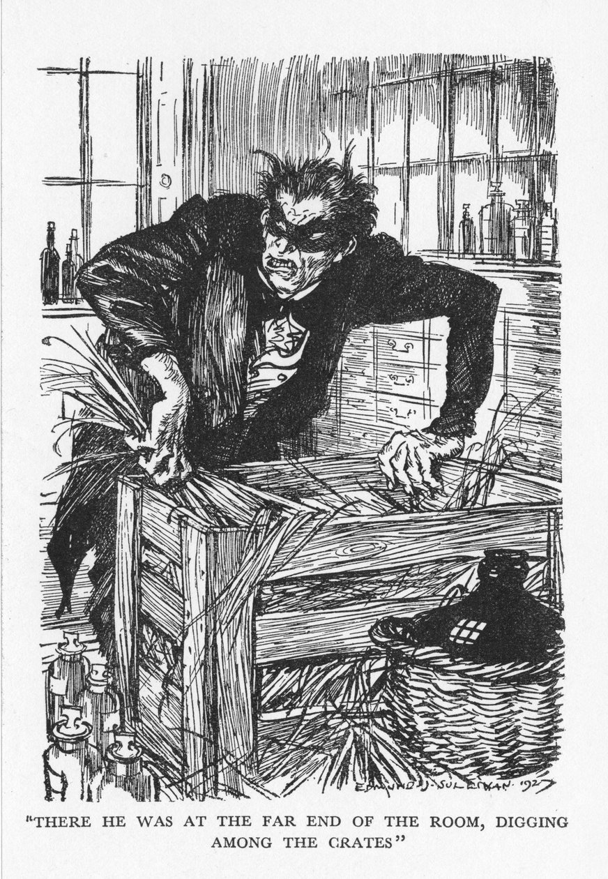 Scène uit The Strange Case of Dr Jekyll and Mr Hyde door Robert Louis Stevenson, 1927 door Edmund Joseph Sullivan