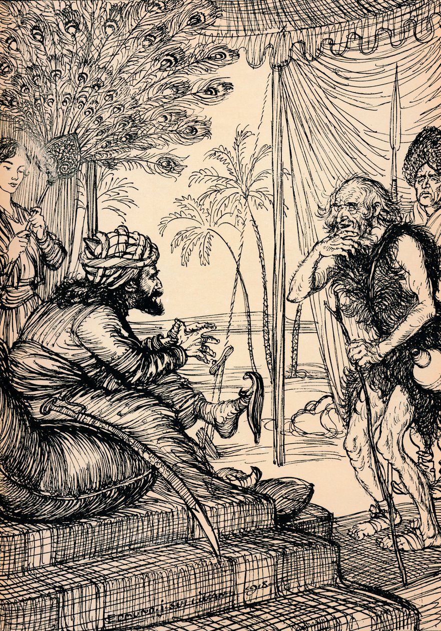 De Kluizenaar Bezoekt de Kalief door Edmund Joseph Sullivan