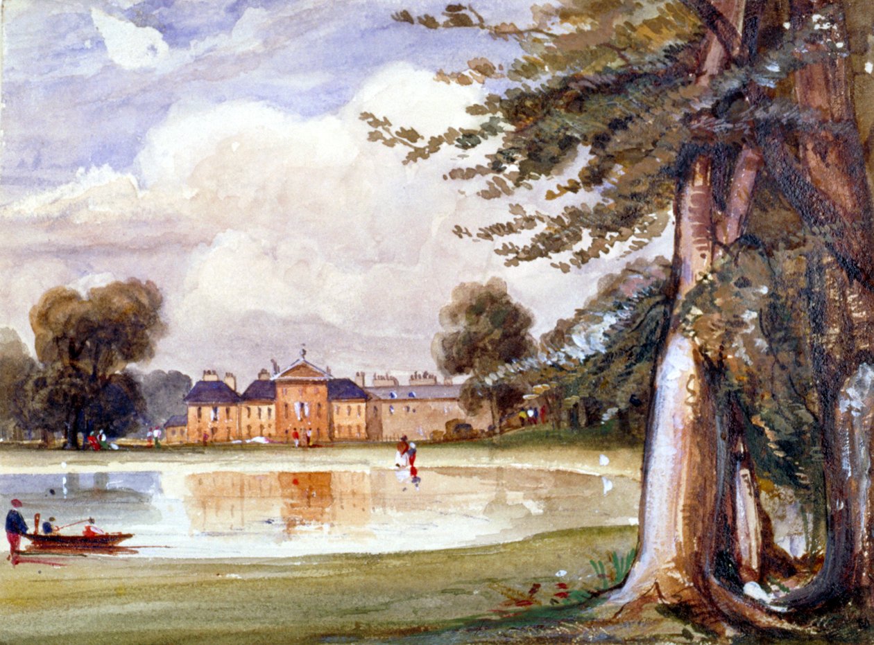 Uitzicht op Kensington Palace, Kensington, Londen, ca. 1840 door Edmund Marks