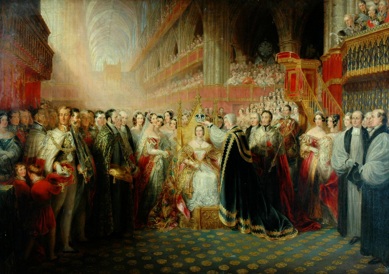 Kroning van koningin Victoria door Edmund Thomas Parris