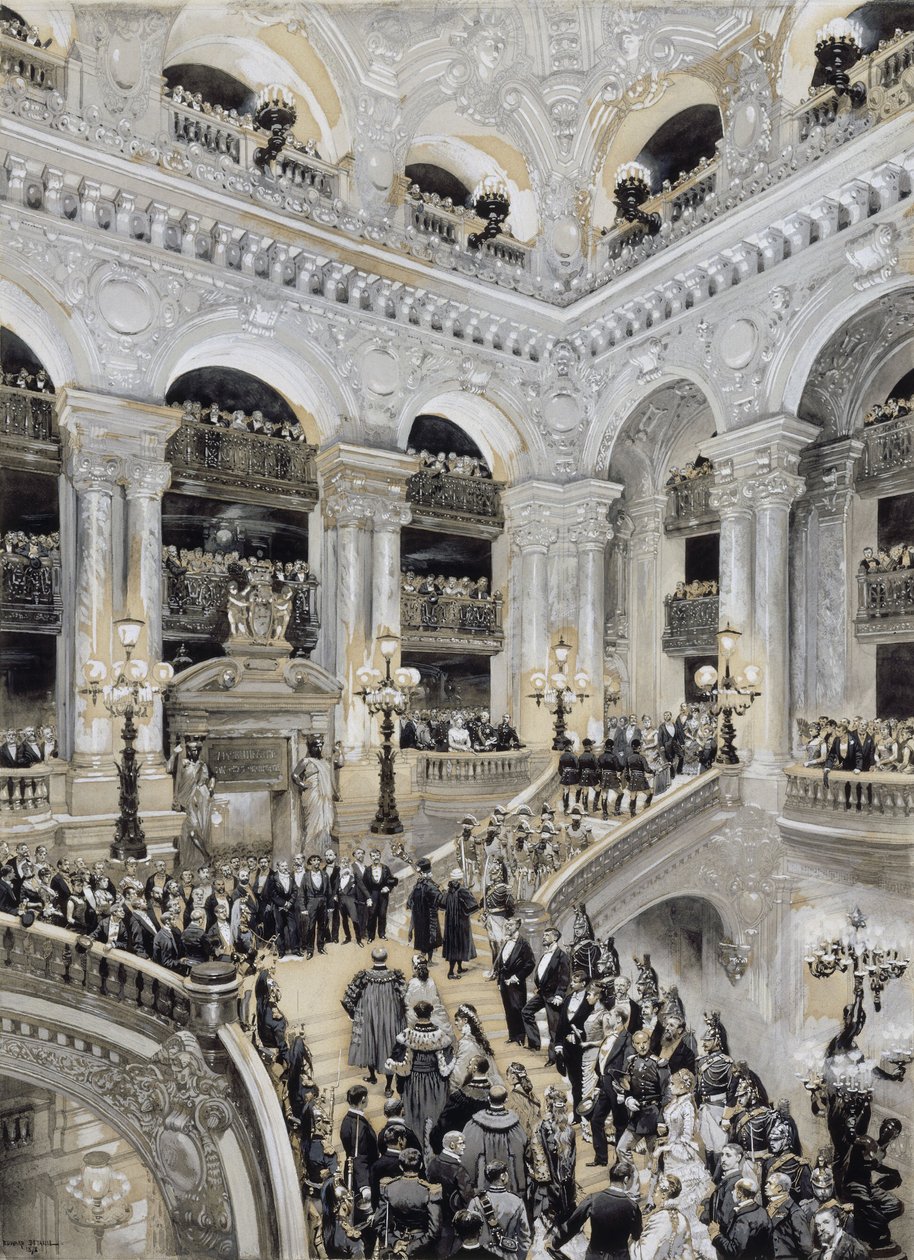 Inhuldiging van de Parijse Opera, 5 januari door Jean Baptiste Edouard Detaille
