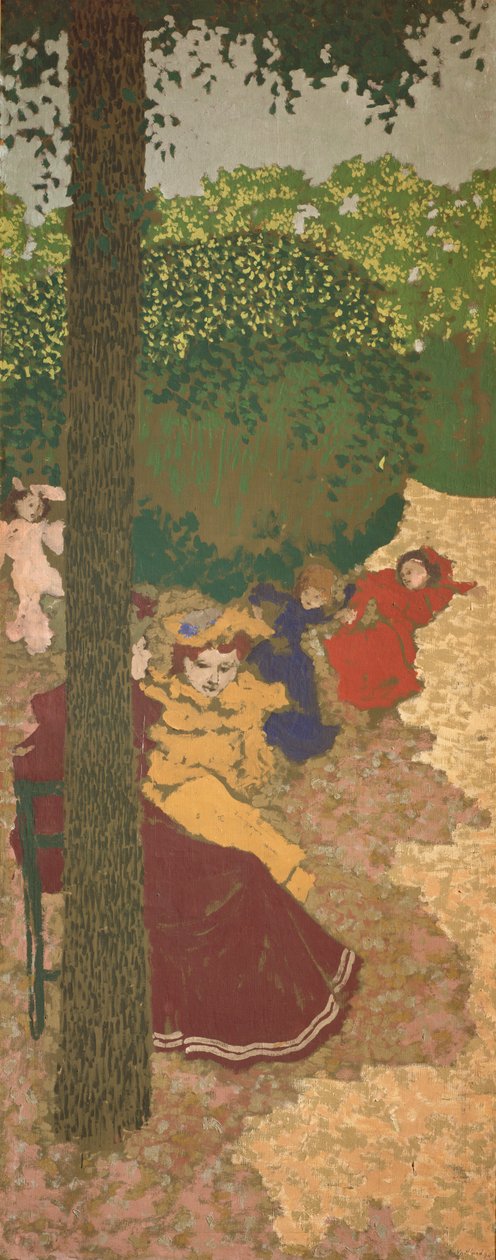 De openbare tuinen: jonge meisjes spelen, 1894 door Edouard Vuillard