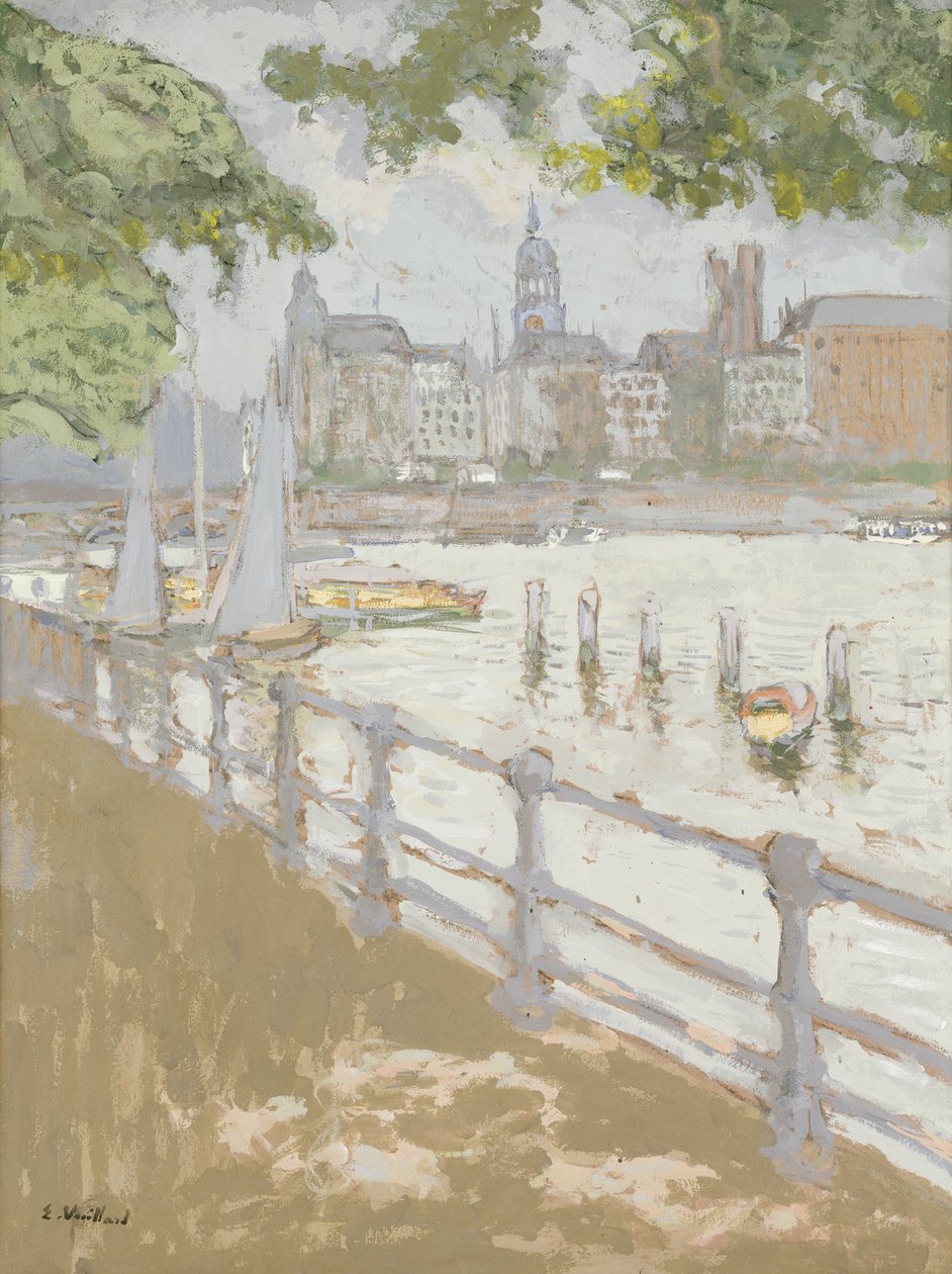 Uitzicht op de Binnenalster, 1913 door Edouard Vuillard