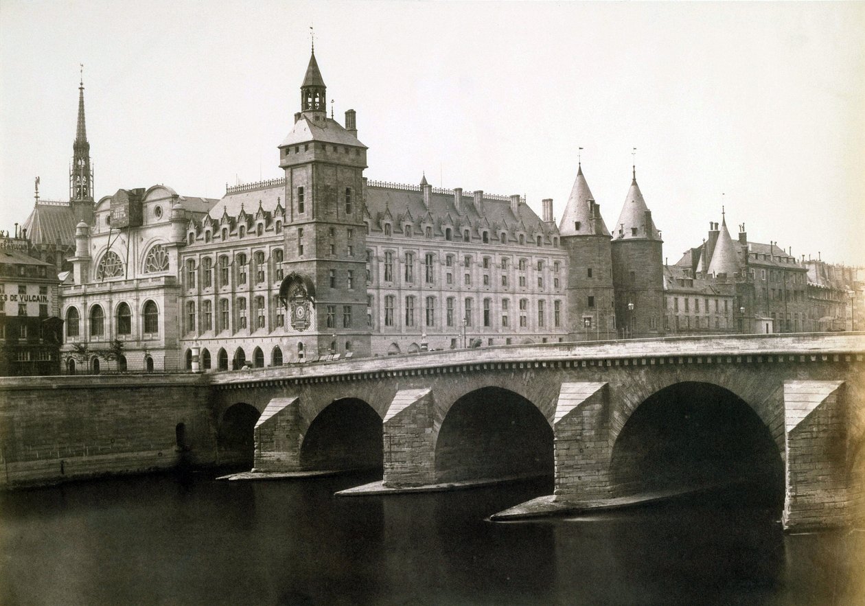 De "Conciergerie" en de "pont au Change", c. 1854 door Edouard Denis Baldus