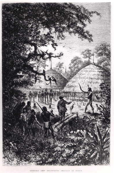 Yagouman Hoofdman Rougouyenne Jaagt op de Duivel, illustratie uit 