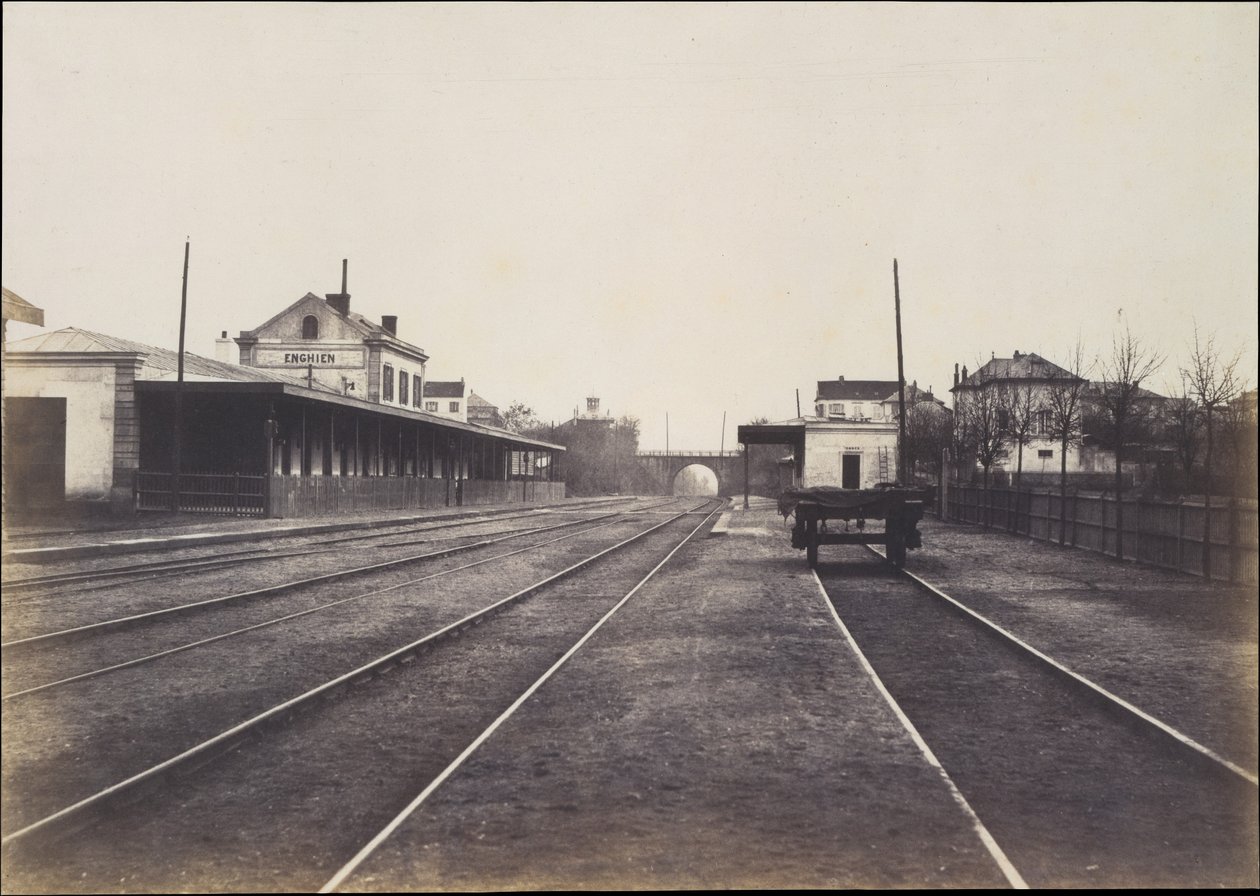 Station Enghien door Édouard Baldus