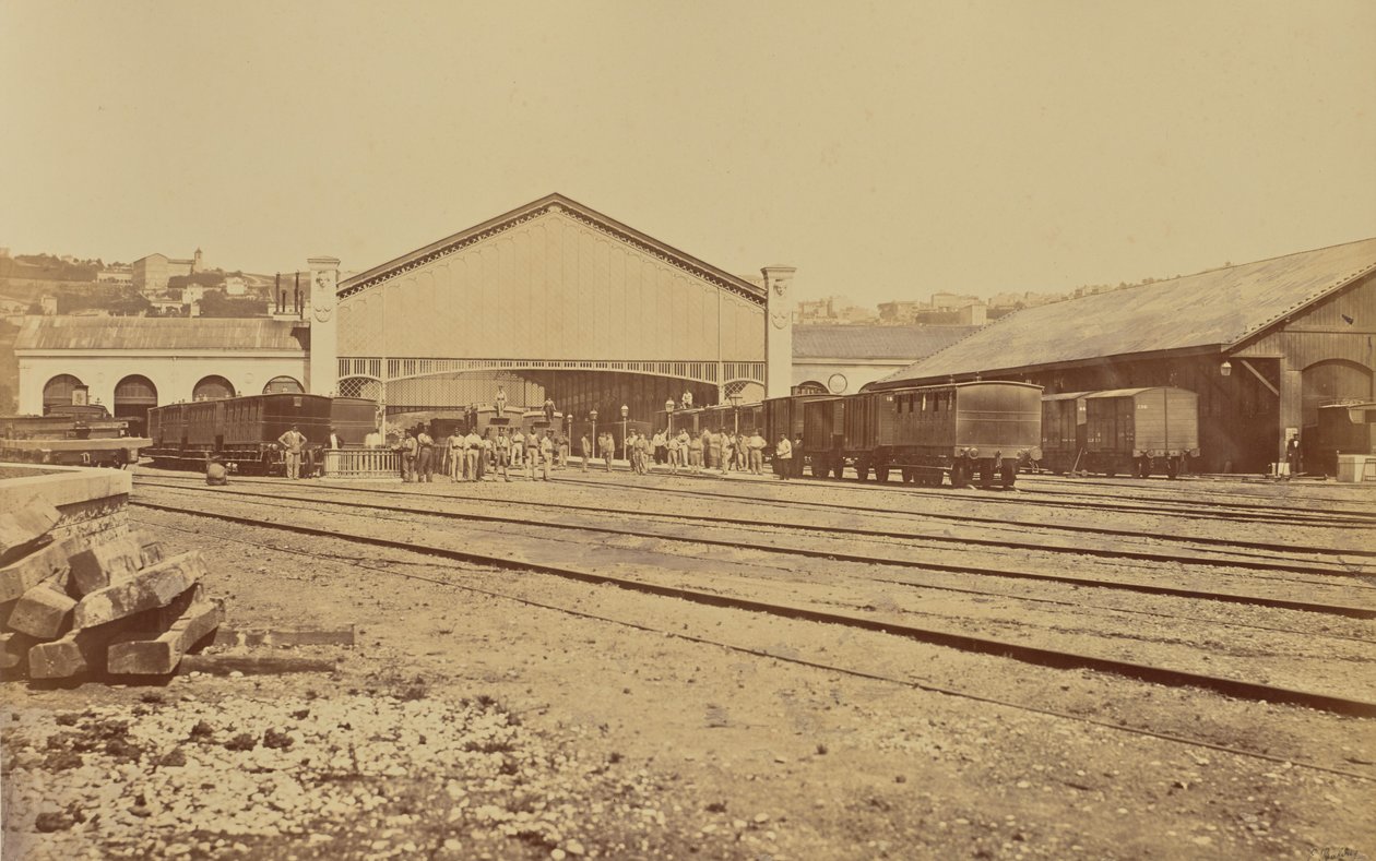 Lyon. Station Perrache door Édouard Baldus
