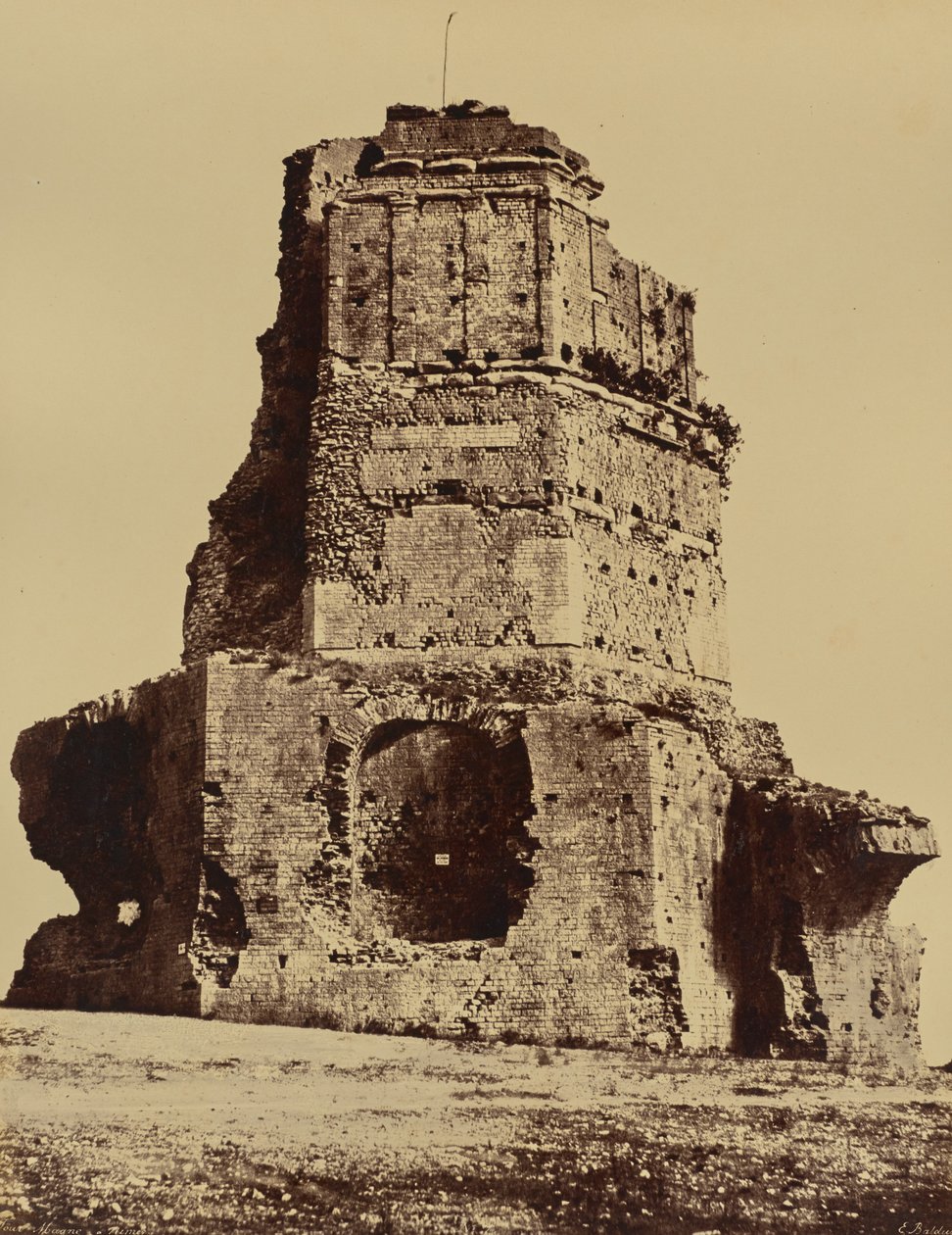 Nîmes. Tour Magne door Édouard Baldus