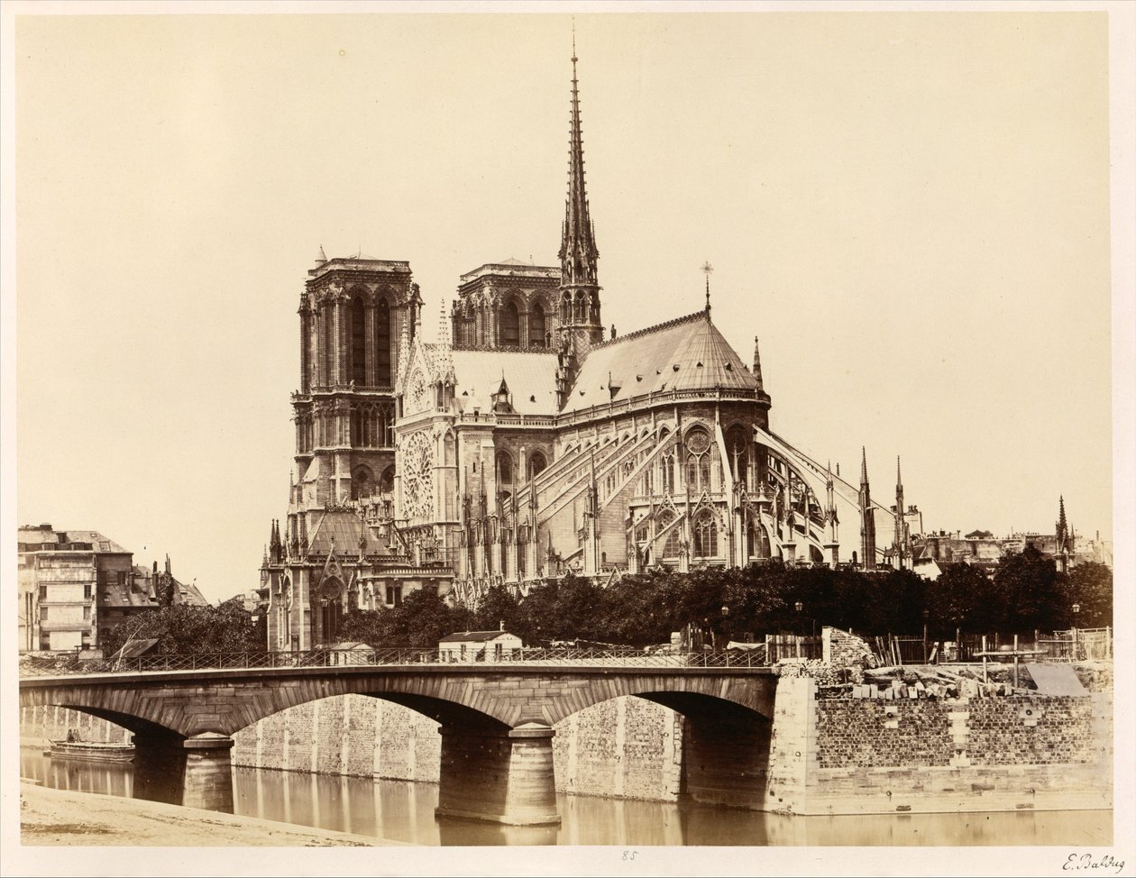 Notre-Dame (Apsis) door Édouard Baldus
