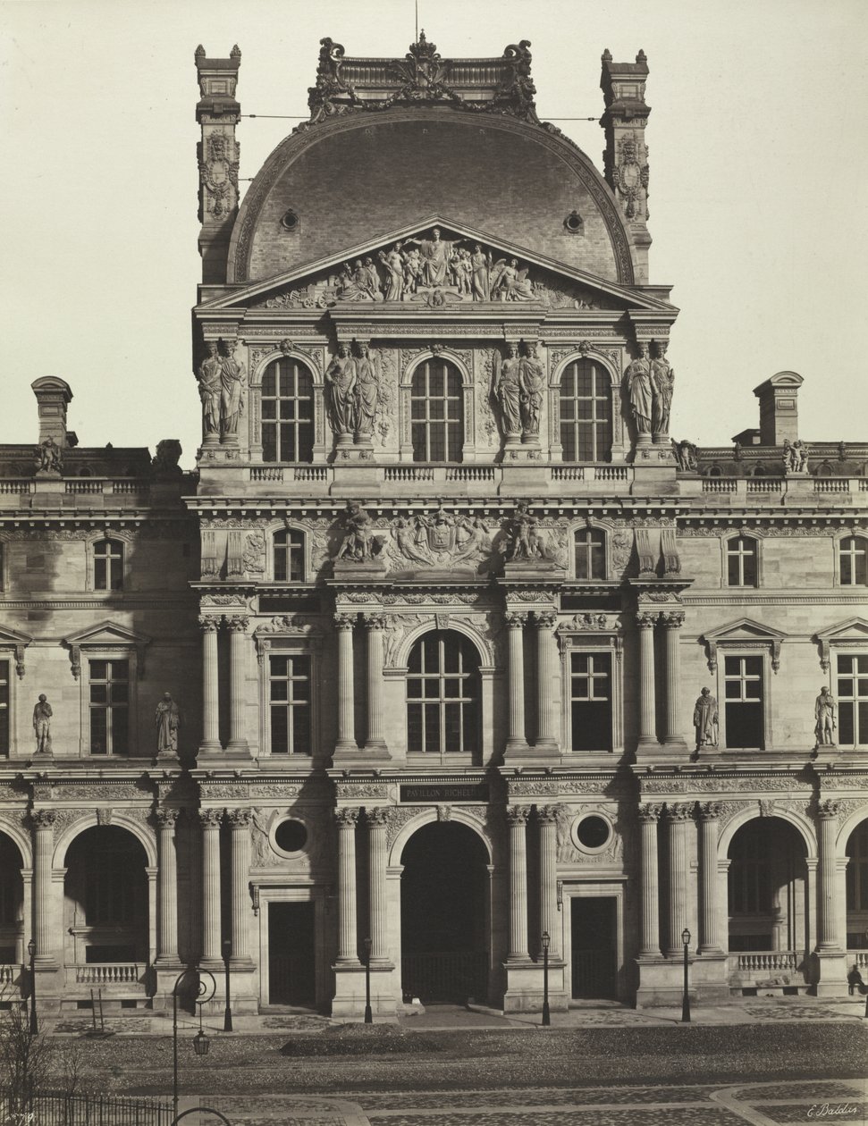 Paviljoen Richelieu, Louvre, Parijs door Édouard Baldus