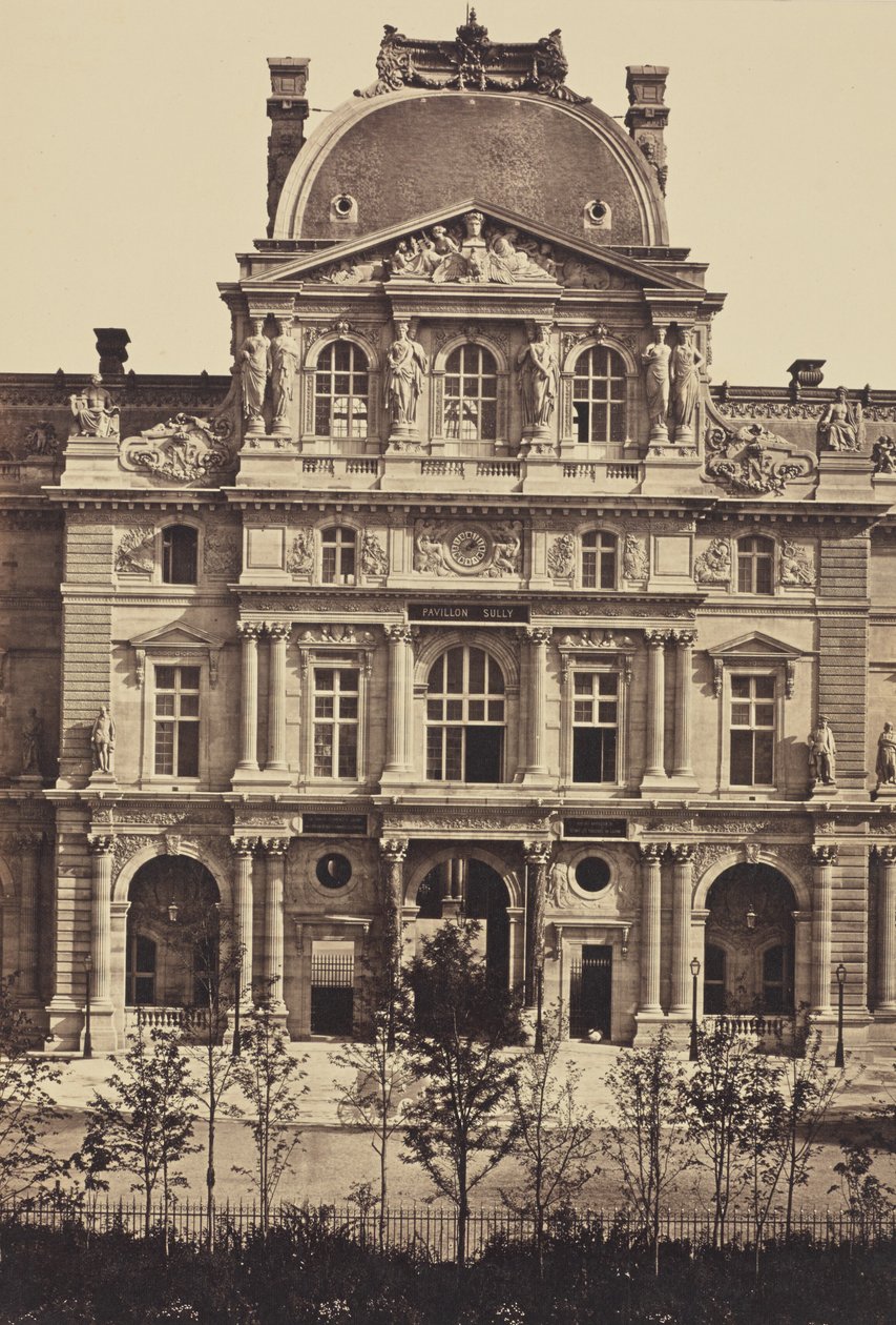 [Het Sully-paviljoen, Louvre, Parijs] door Édouard Baldus