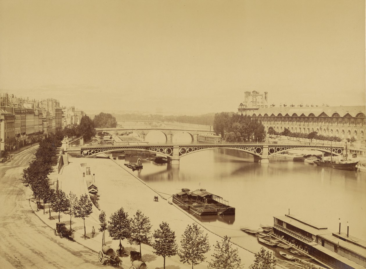 De Seine en het Île de la Cité door Édouard Baldus