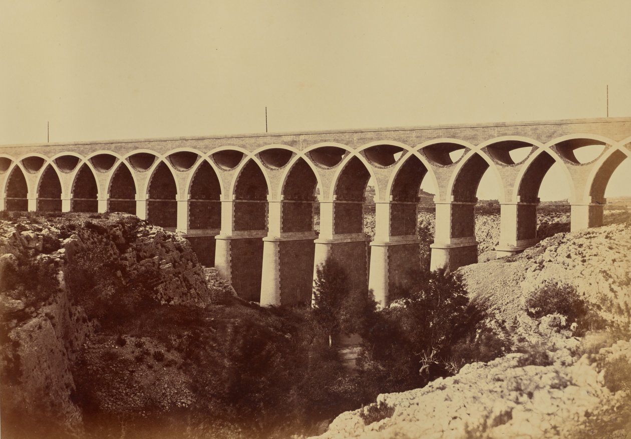 Viaduct van Saint-Chamas door Édouard Baldus