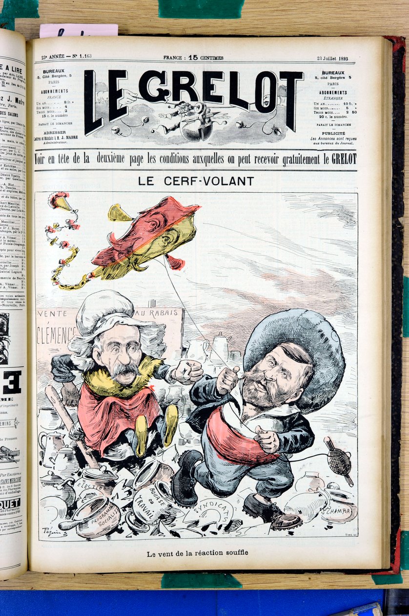 Omslag van Le Grelot, Satirisch in kleuren door Edouard Guillaumin Pepin