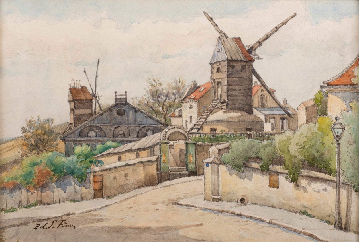 Le Moulin de la Galette door Edouard Lefèvre