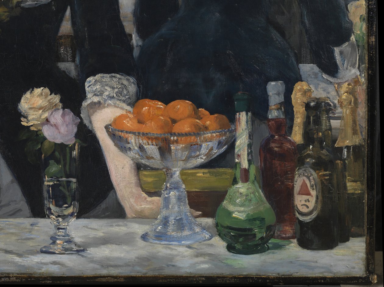 Een bar in de Folies-Bergère, 1881-82 (detail) door Édouard Manet
