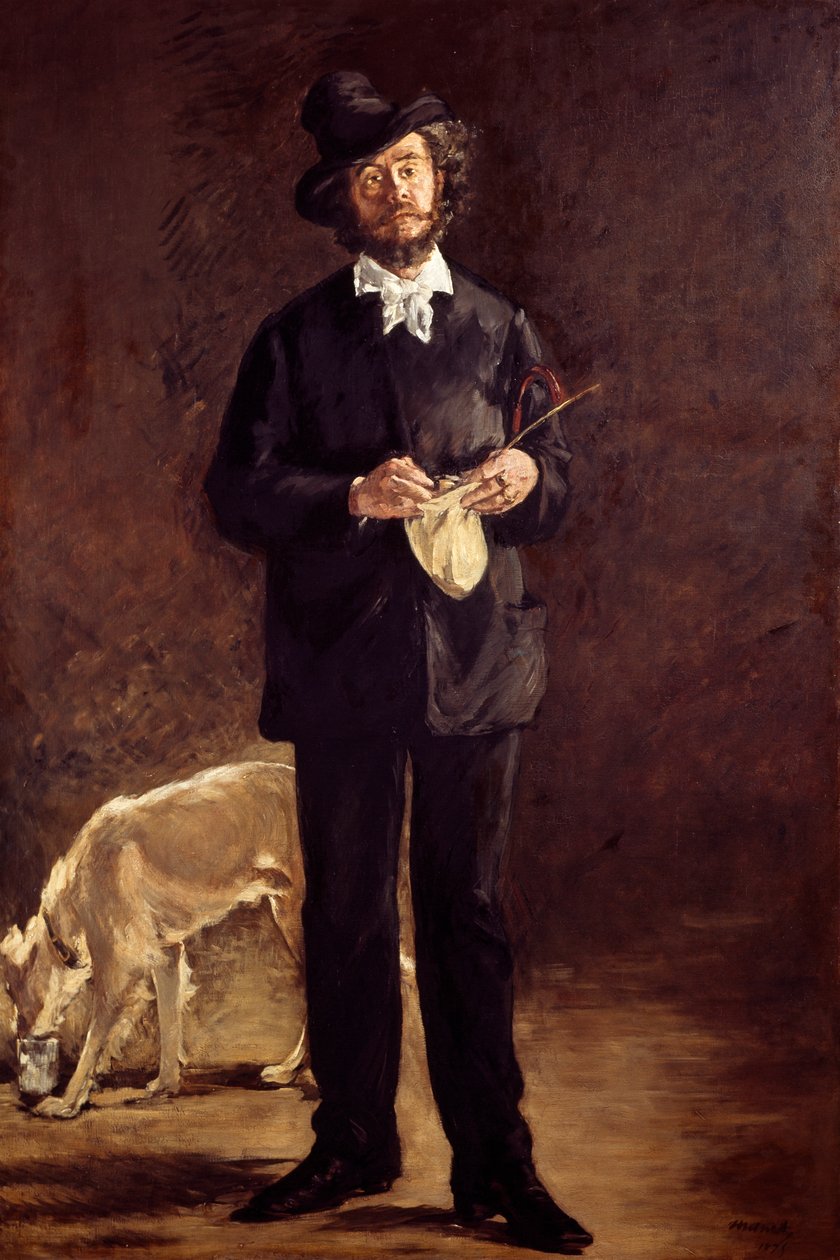Portret van schilder, Marcellin Desboutin door Édouard Manet