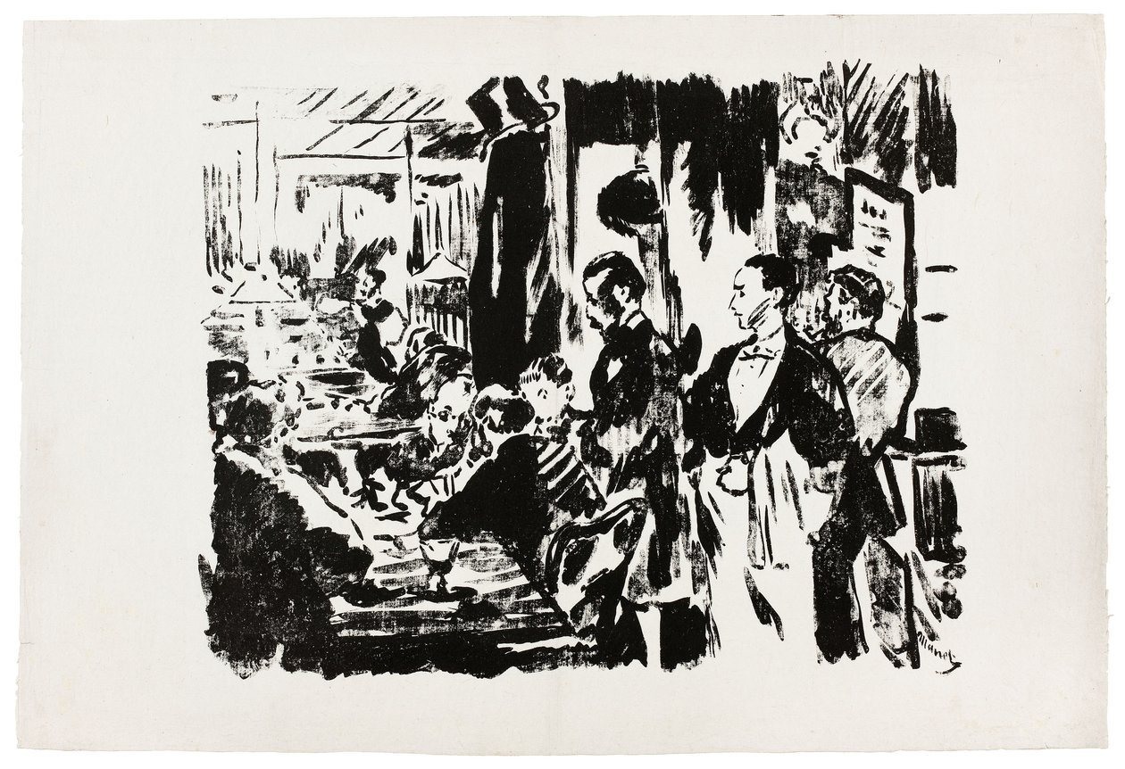 In het café (onuitgegeven plaat) door Édouard Manet