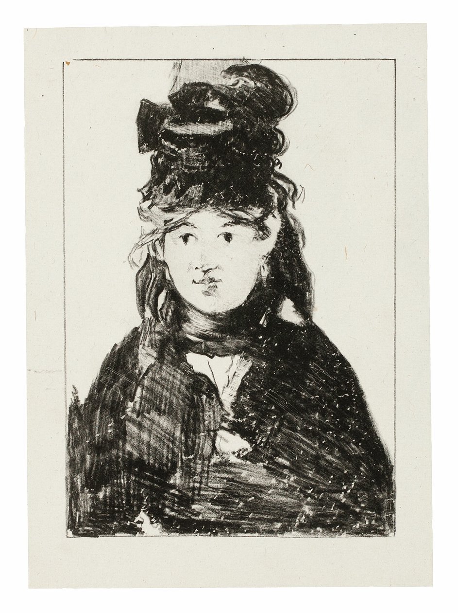 Berthe Morisot in zwart door Édouard Manet