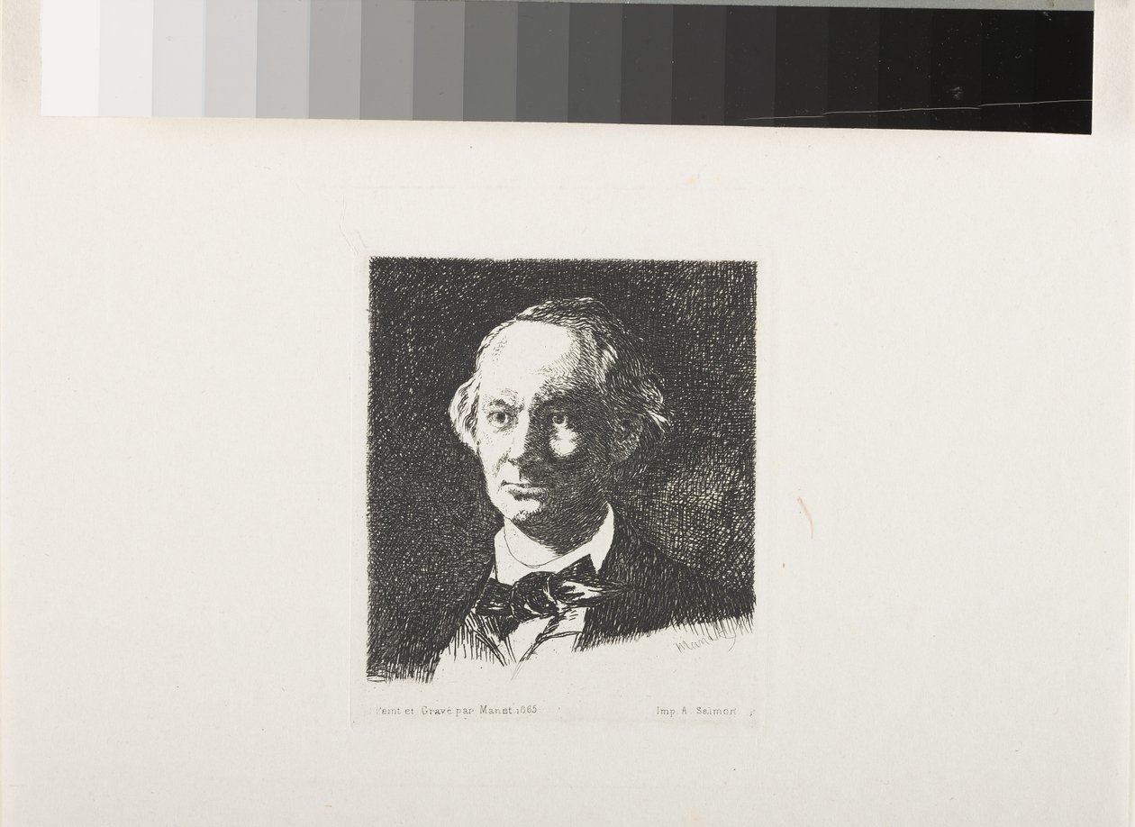 Charles Baudelaire, Volledig Gezicht III door Édouard Manet