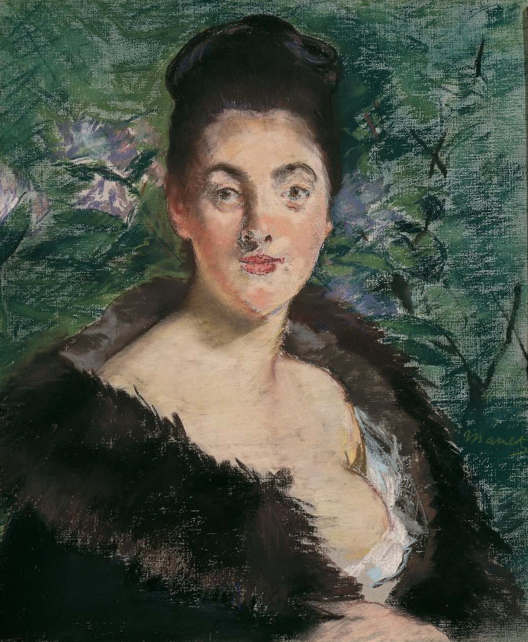 Dame in bont door Édouard Manet