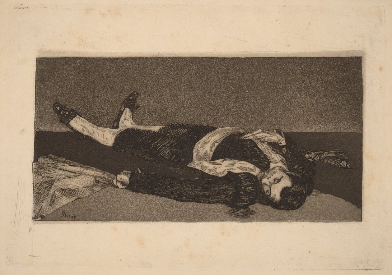 Dead Toreador (Dode torero) door Édouard Manet