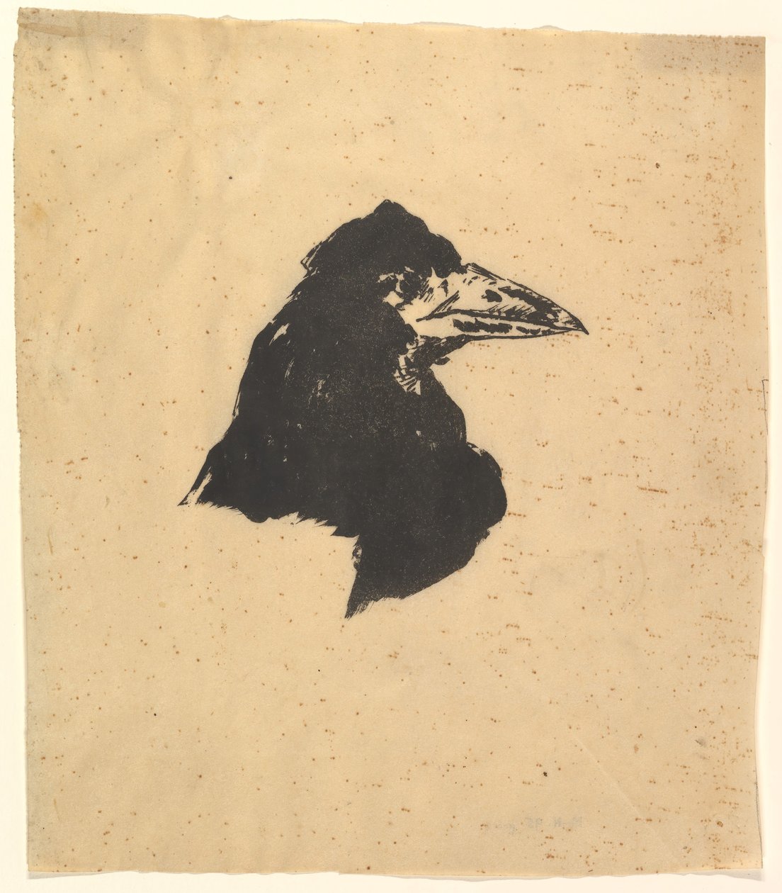 Ontwerp voor de poster en omslag voor De Raaf van Edgar Allan Poe door Édouard Manet