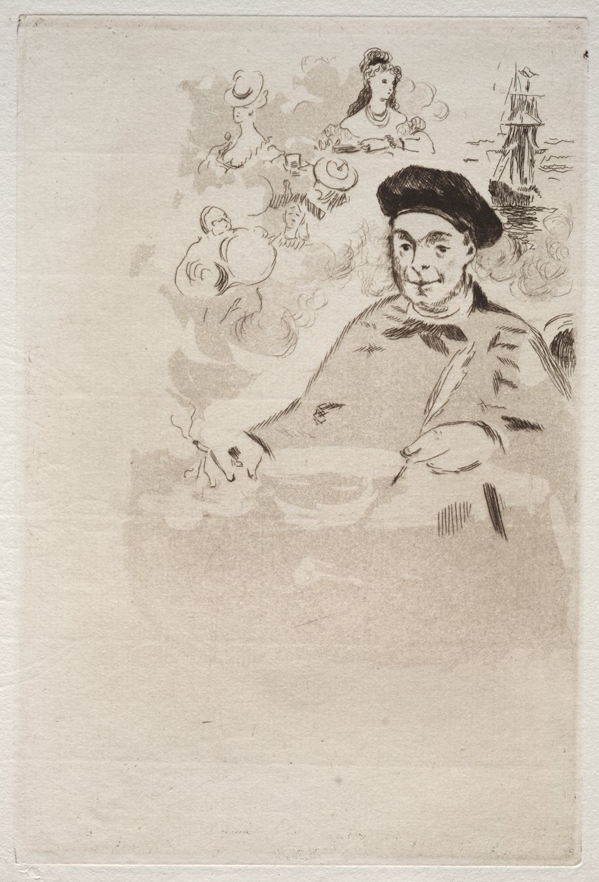 Frontispice voor een editie van Les Ballades door Theodore de Banville door Édouard Manet