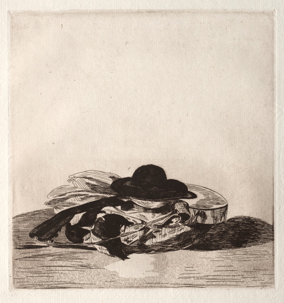 Frontispice voor een editie van etsen: Hoed en gitaar, 1862 door Édouard Manet