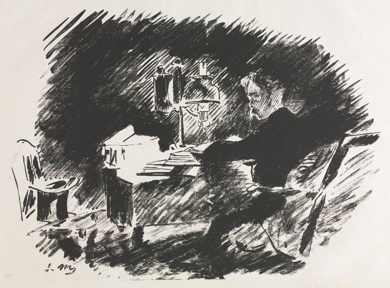 Illustratie voor The Raven van Edgar Allan Poe door Édouard Manet