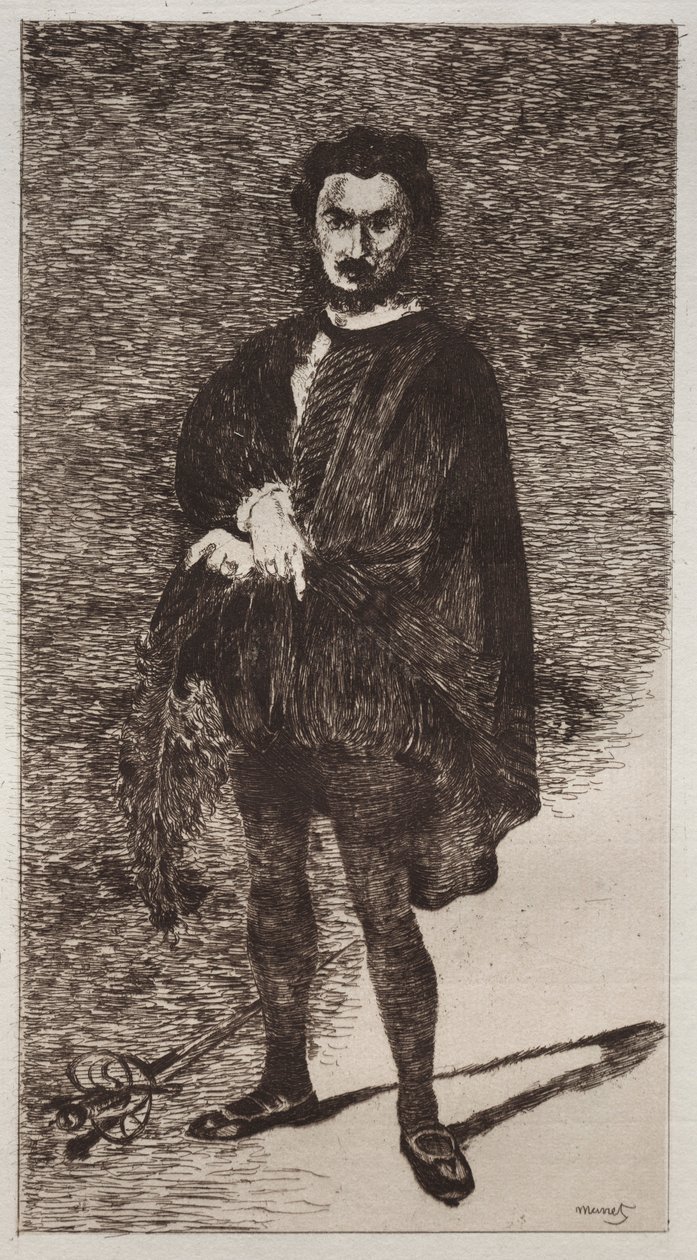 De tragische acteur door Édouard Manet