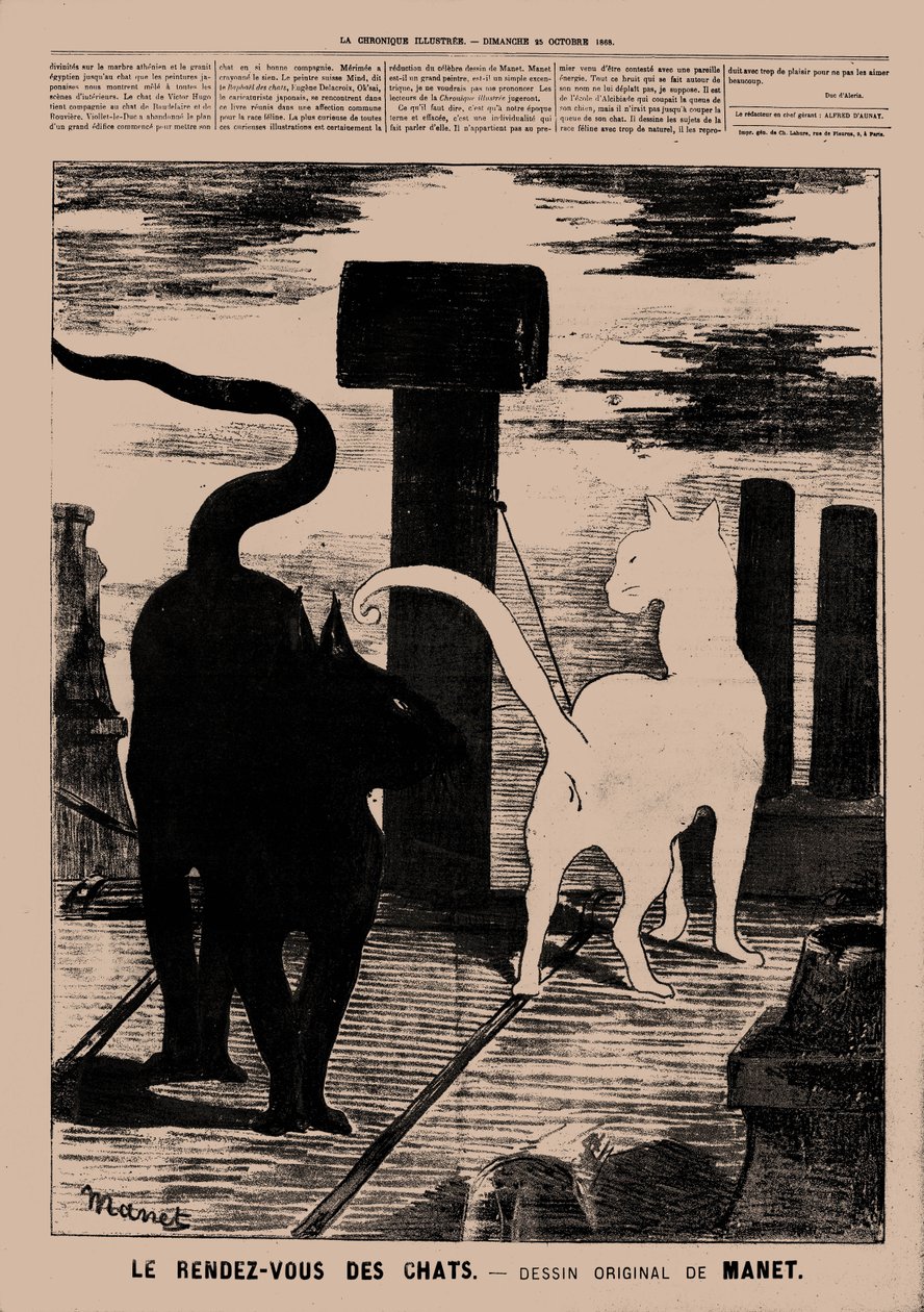 Le Rendez-vous des Chats, 1869 door Édouard Manet