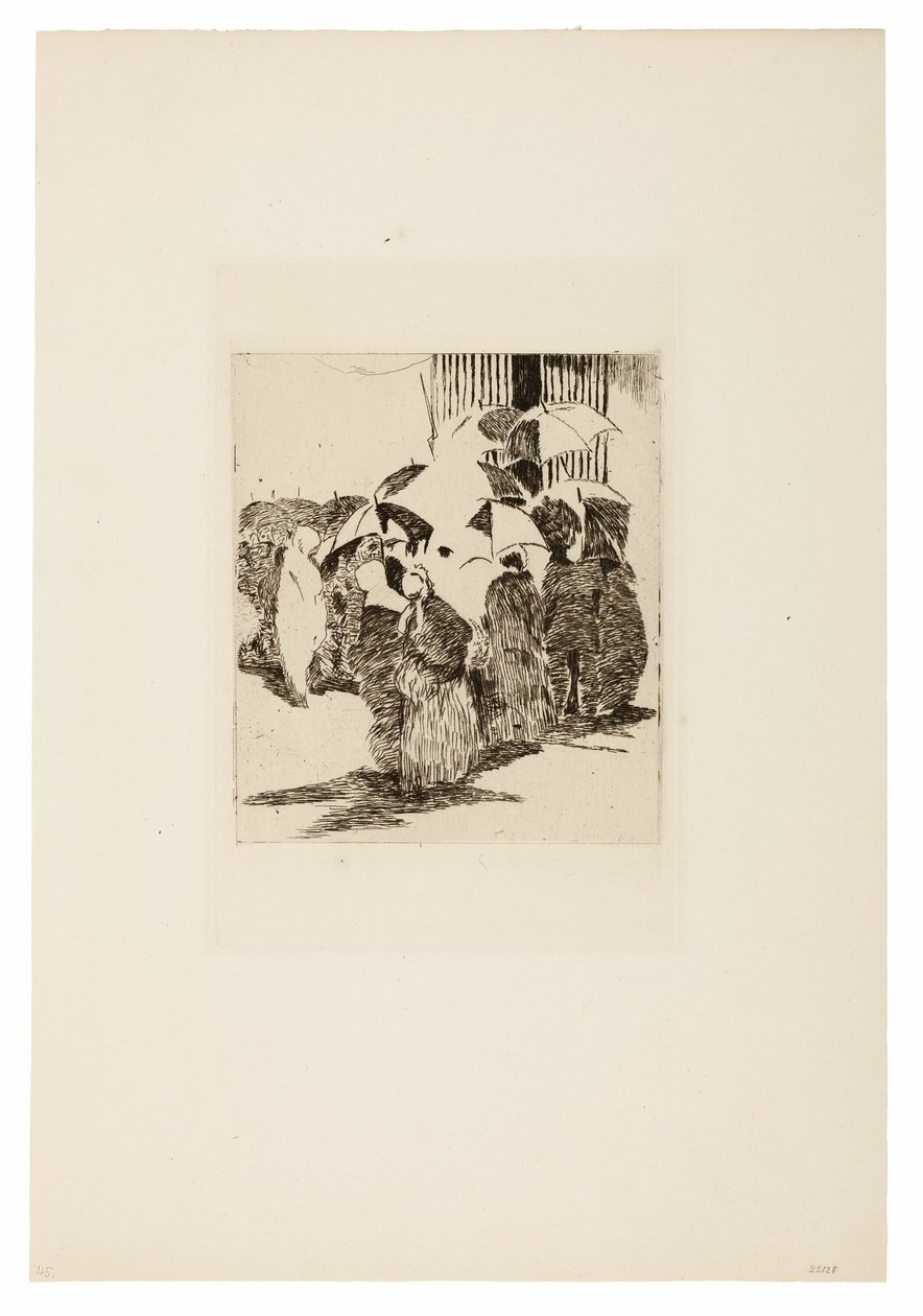 Rij voor de slagerij door Édouard Manet