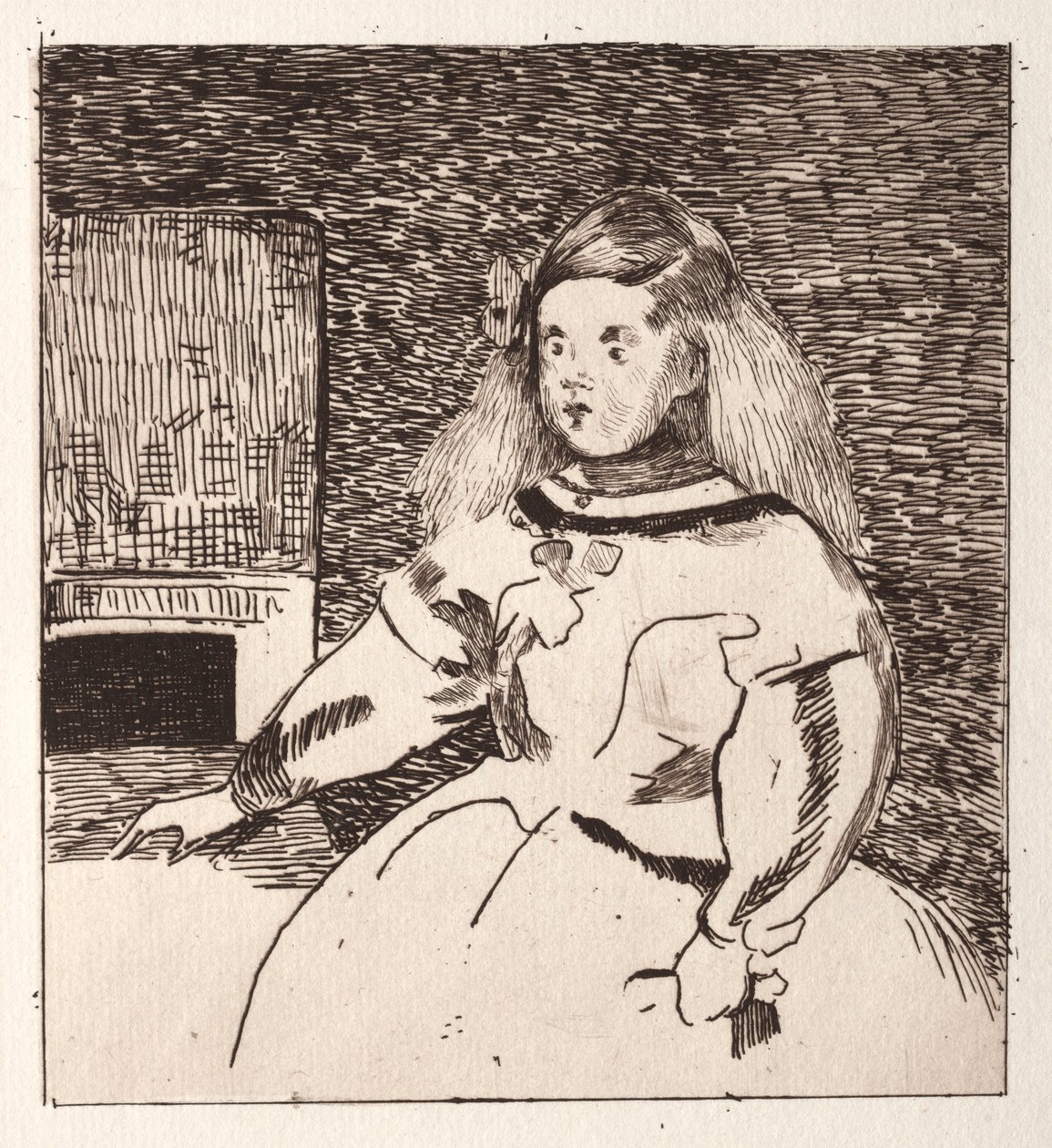 Linfante Marguerite door Édouard Manet