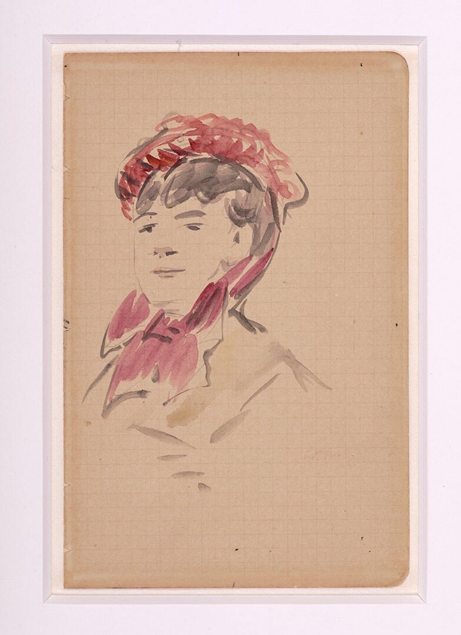 Manet - Portret van Isabelle Lemonnier, circa 1880 door Édouard Manet