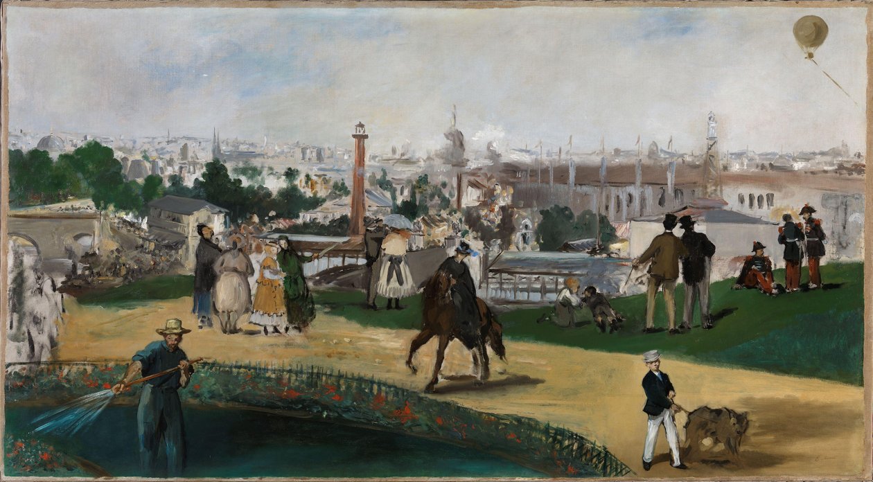 Noors Bokmål:  Gezicht op de Universele Expositie van 1867 in Parijs Gezicht op de Universele Expositie van 1867 door Édouard Manet