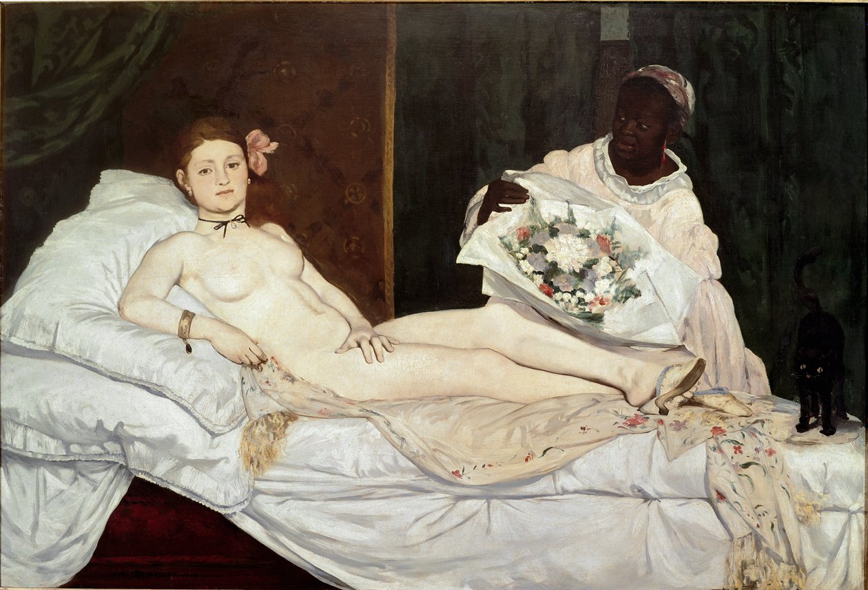 Olympia (detail) door Édouard Manet