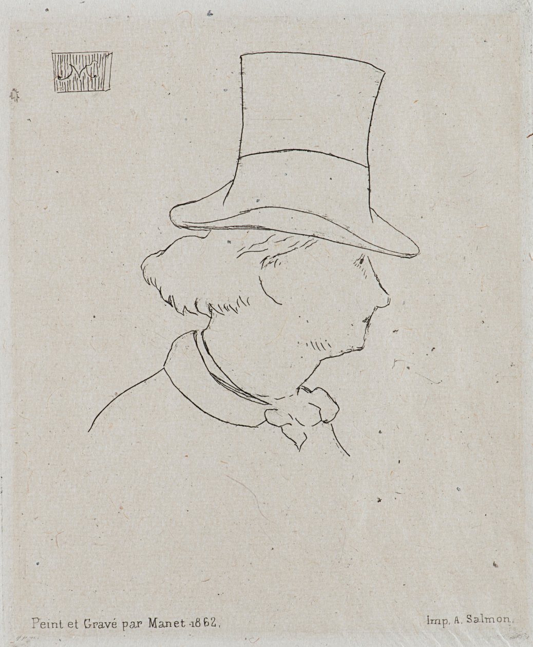 Portret van Charles Baudelaire 1821-1867 door Édouard Manet