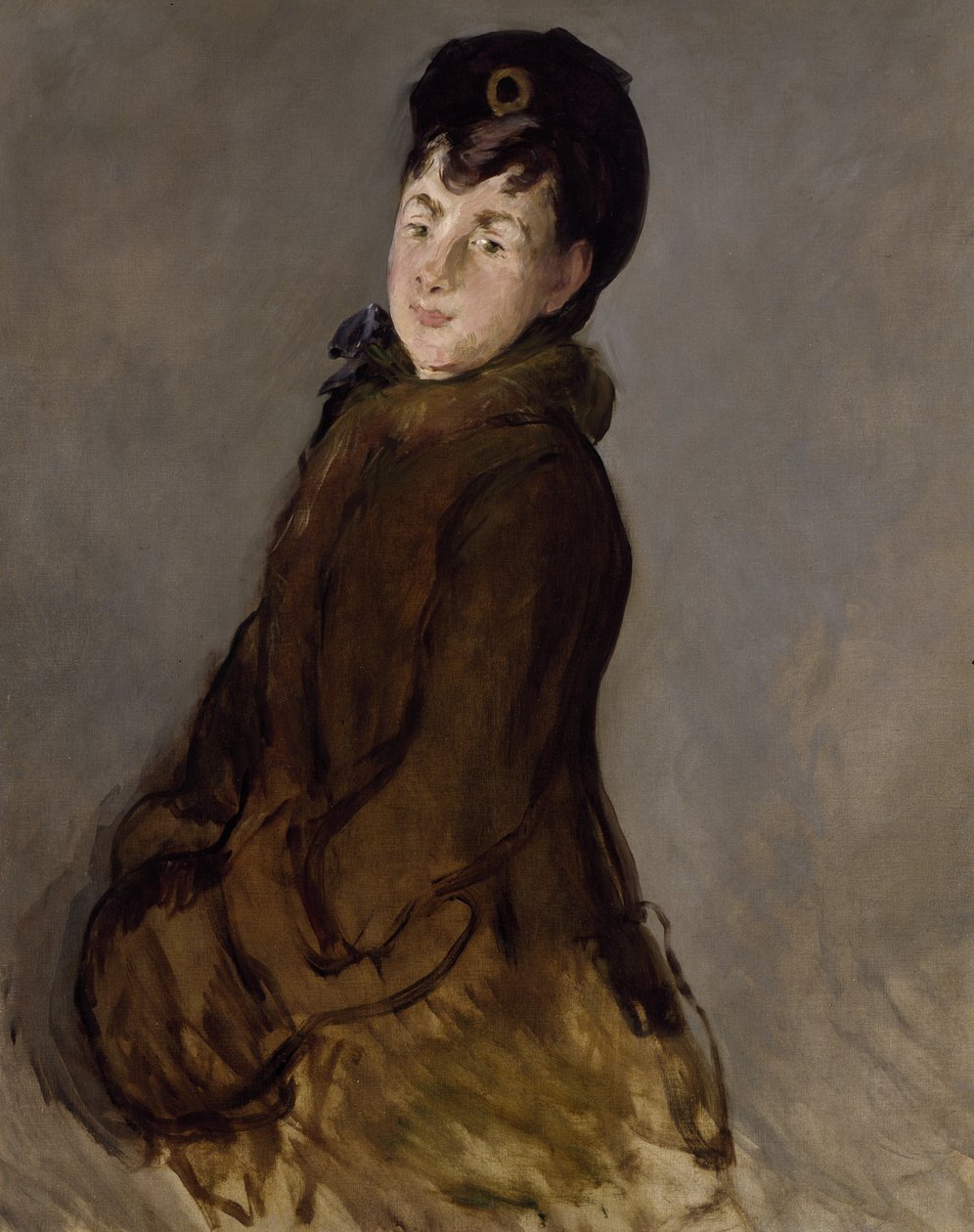 Portret van Isabelle Lemonnier met een Muff, c.1879 door Édouard Manet