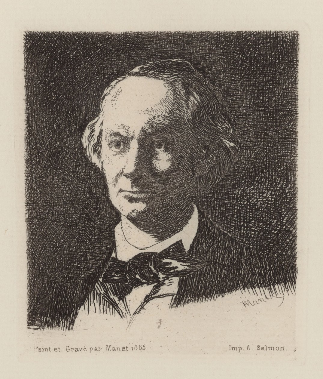 Portret van de Dichter Charles Baudelaire door Édouard Manet