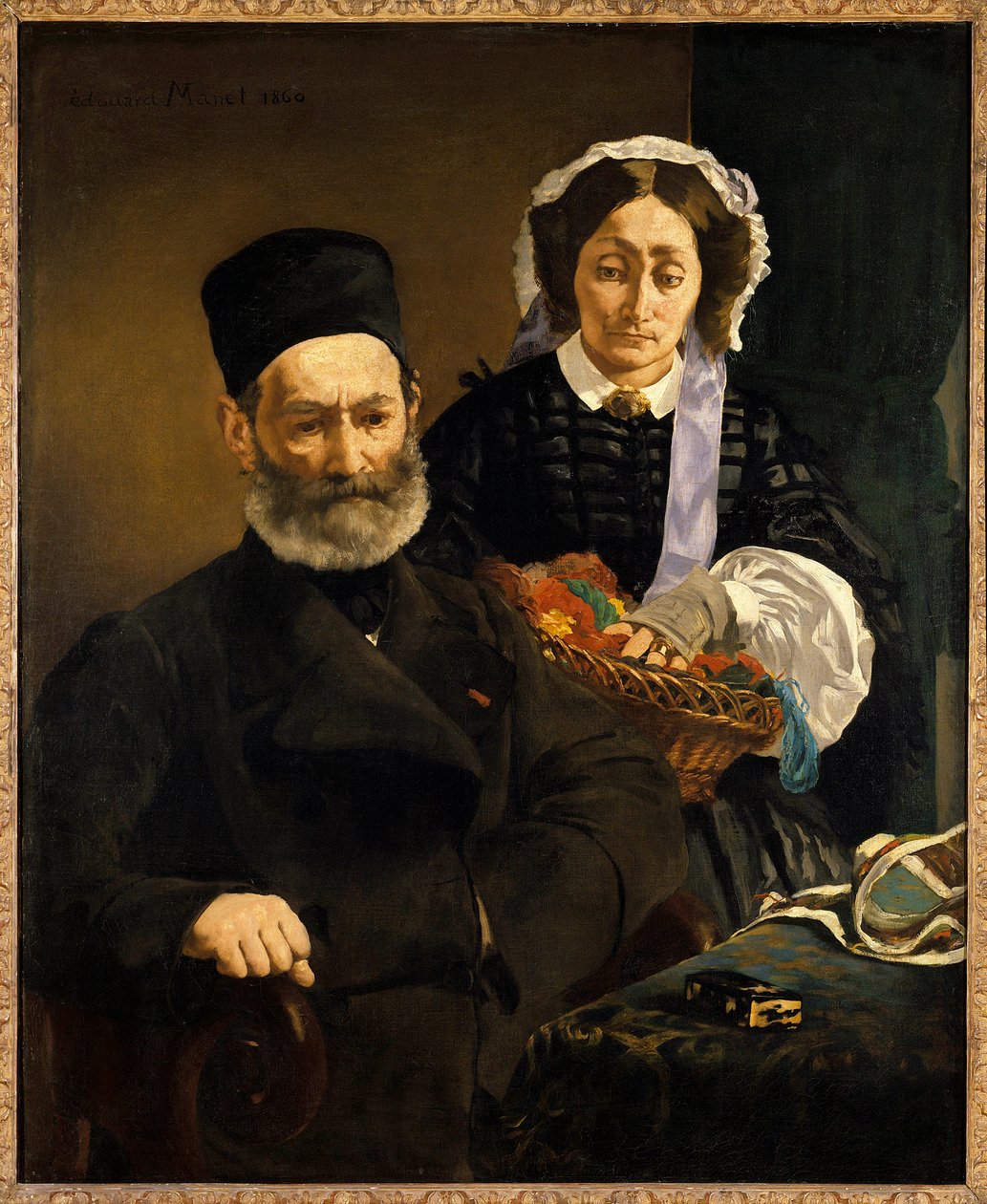 Portretten van Monsieur en Madame Auguste Manet, ouders van de kunstenaar door Édouard Manet