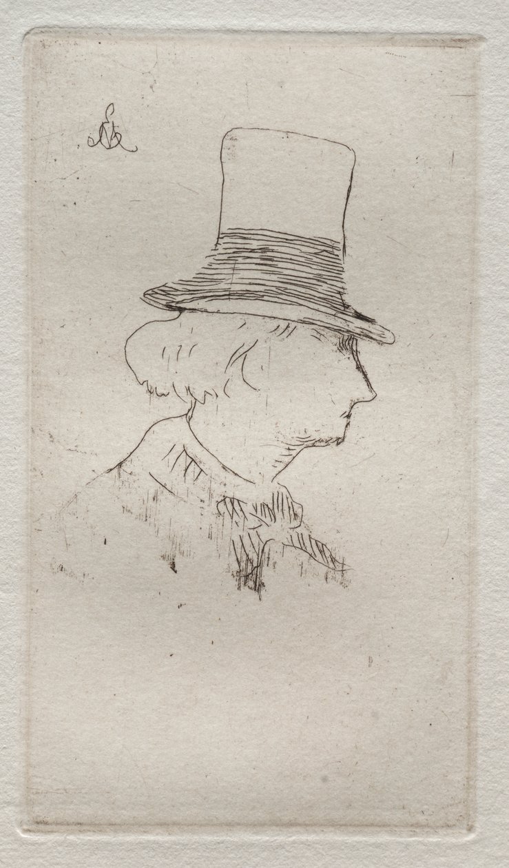 Profielportret van Charles Baudelaire door Édouard Manet
