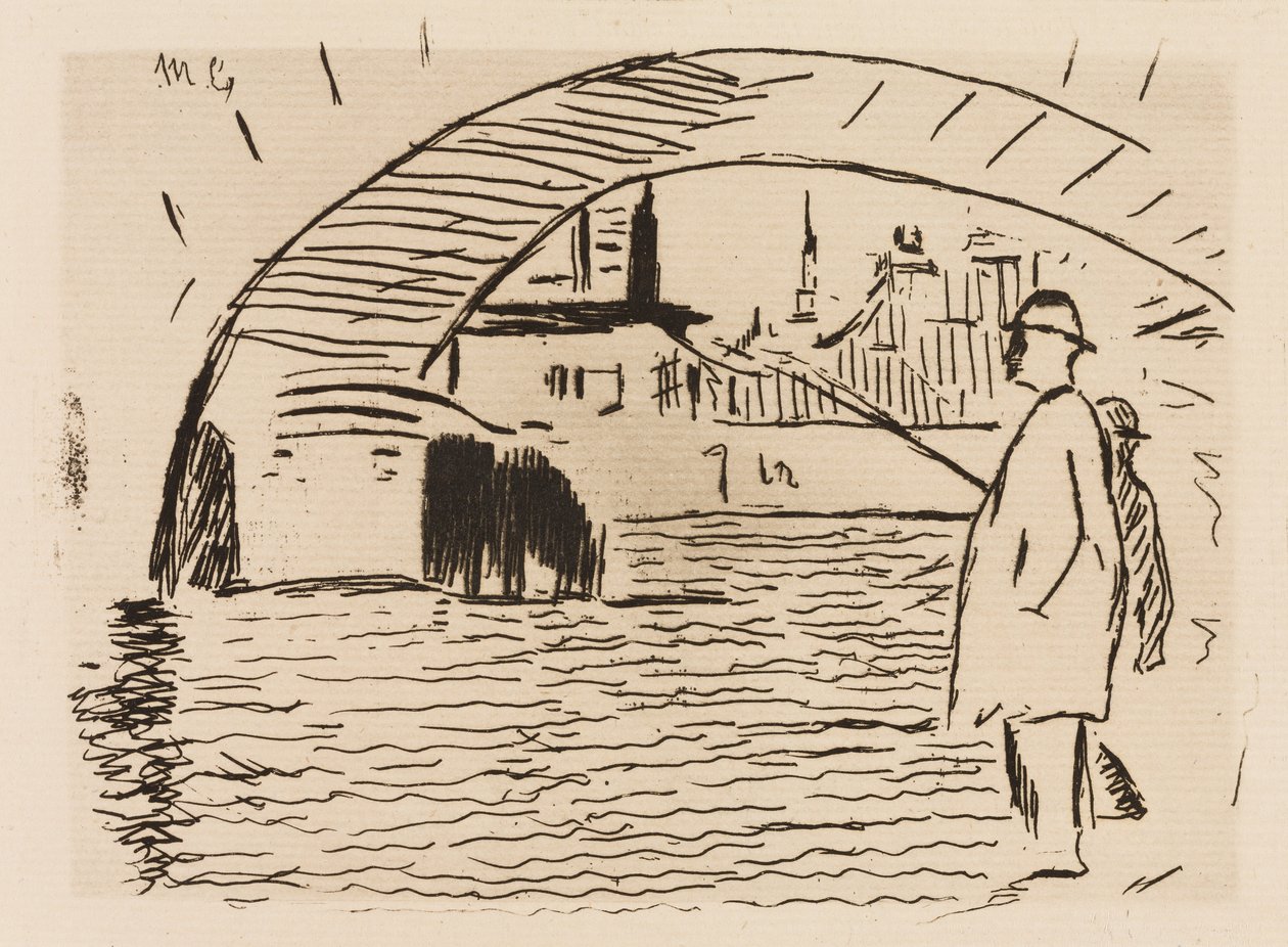 De boog van de brug, plaat 6 uit Le Fleuve door Édouard Manet
