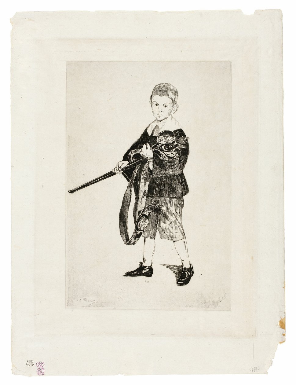 De jongen met het zwaard, naar links gekeerd III door Édouard Manet