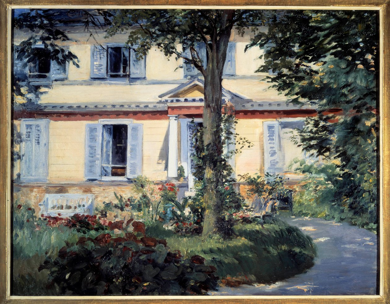 Het huis van Rueil door Édouard Manet